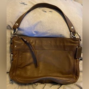 COACH ZOE LEATHER SHOULDER BAG MEDIUM- 14707